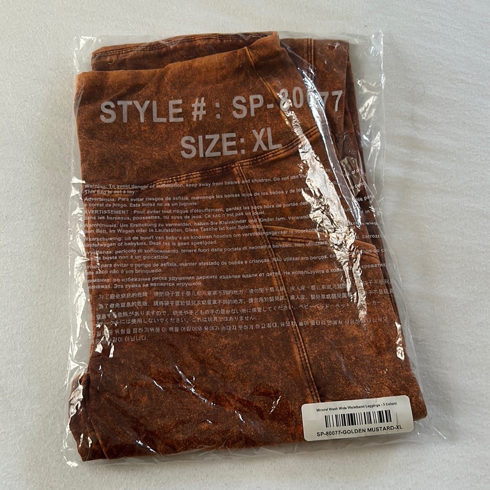 NWT ZENANA GOLDEN MUSTARD XL LEGGING